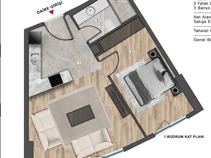 V Premium Block E 1+1 Grundriss