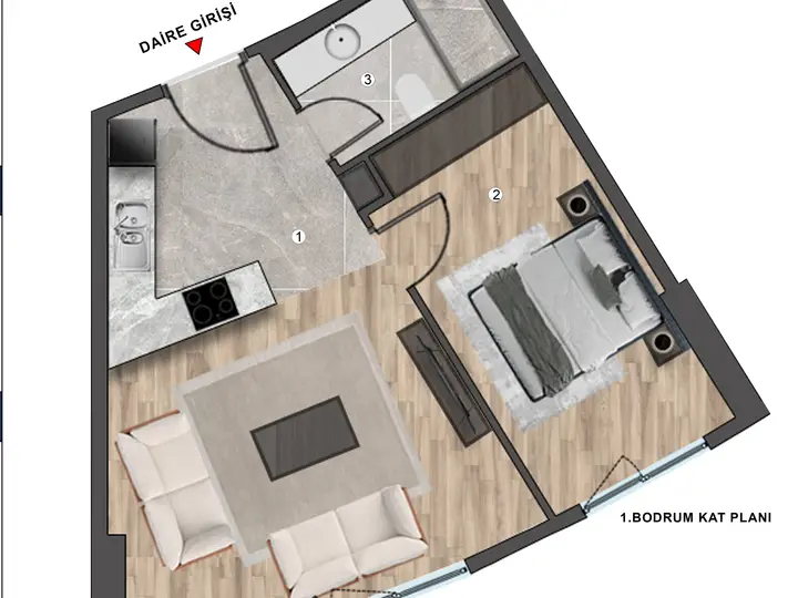 V Premium Block E 1+1 Grundriss
