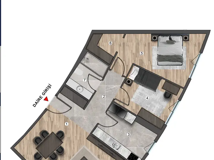 V Premium Block E 2+1 Grundriss