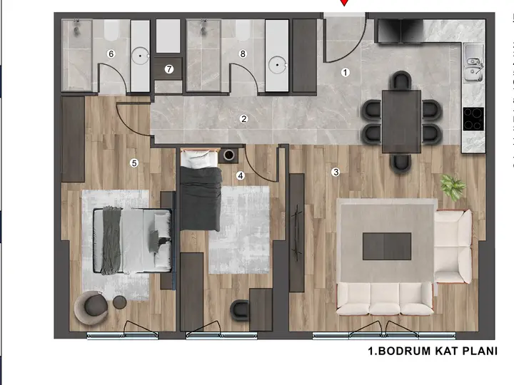 V Premium Block F 2+1 Grundriss